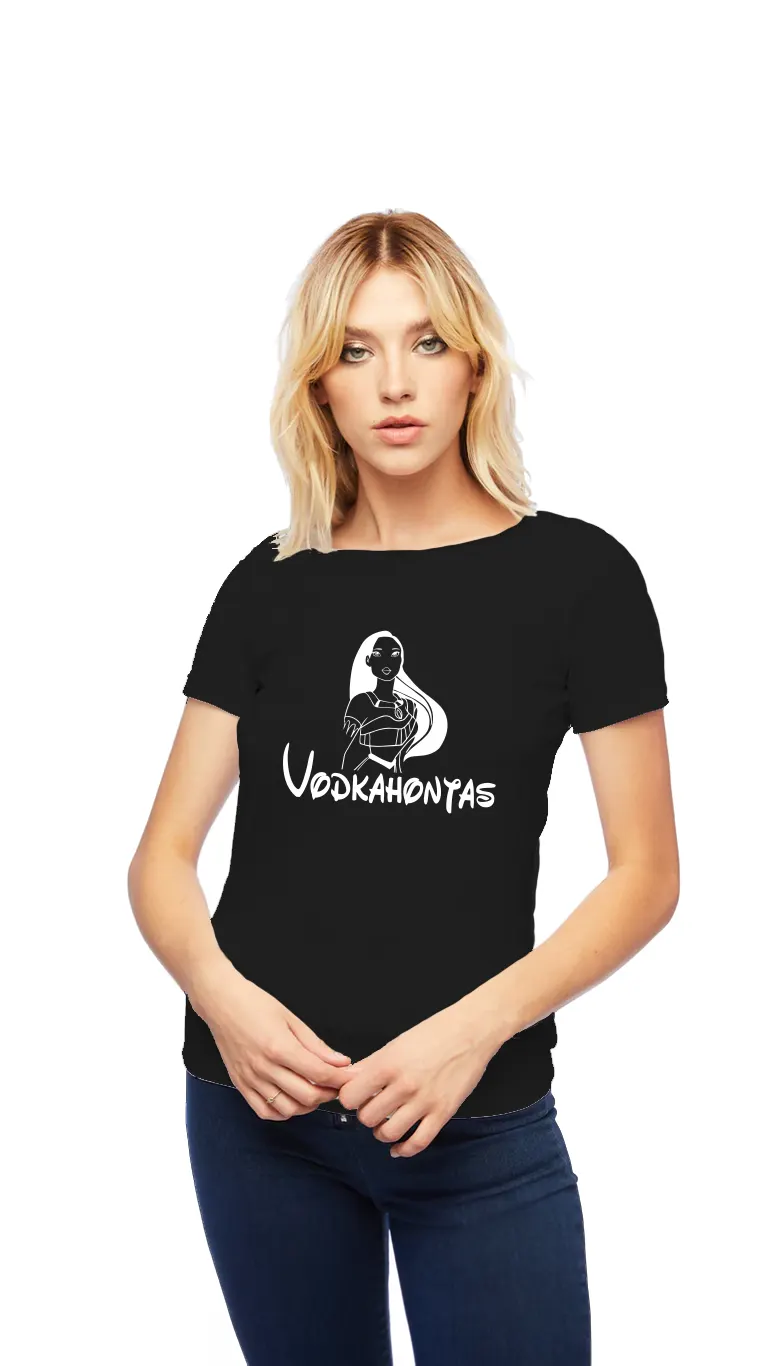 Vodkahontas T-Shirt mit humorvollem Aufdruck